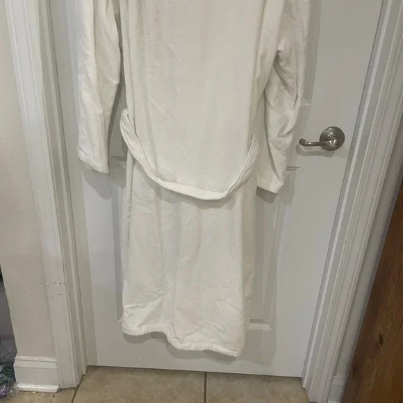 Polo Ralph Lauren Mens White Terry Cloth Bathrobe Cotton Spa Robe L/XL - Picture 8 of 8